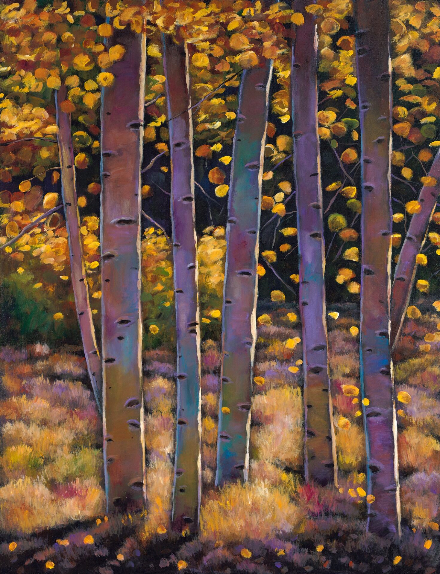 Aspen Thicket painting