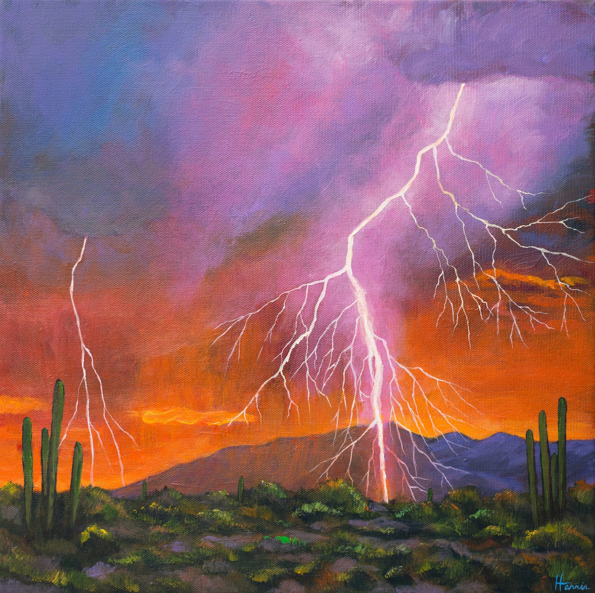 Fire in the Sky painting